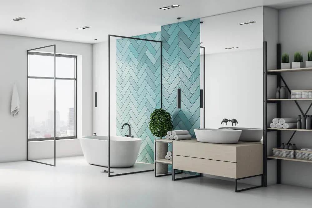 minimalistic-turquoise-bathroom-interior-with-bath-1